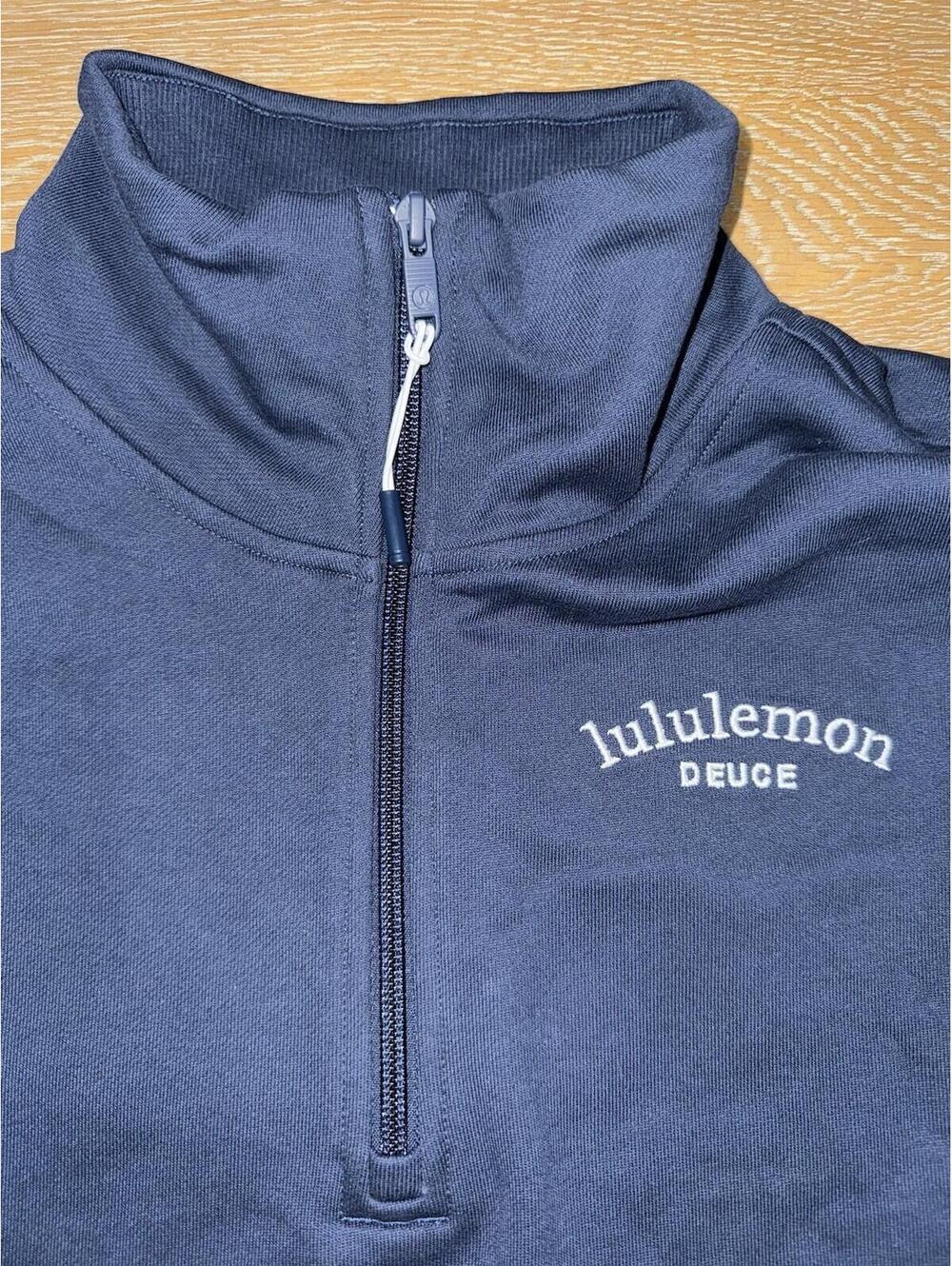 Lululemon Deuce Cotton Terry Tennis Half-Zip Sweatshirt Sz SMALL NWT - Picture 3 of 7